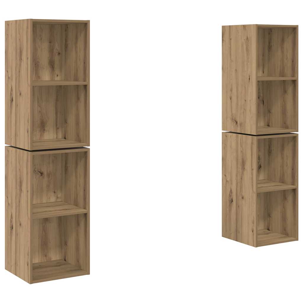 vidaXL TV Cabinet Set 4 pcs Artisan Oak Engineered Wood