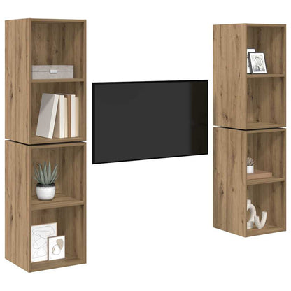 vidaXL TV Cabinet Set 4 pcs Artisan Oak Engineered Wood
