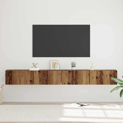 vidaXL TV Cabinet Set 4 pcs Old Wood 60 x 30 x 30 cm Engineered Wood