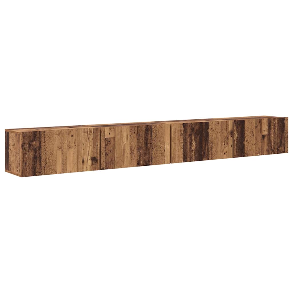 vidaXL TV Cabinet Set 4 pcs Old Wood 60 x 30 x 30 cm Engineered Wood