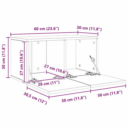 vidaXL TV Cabinet Set 4 pcs Black Oak Engineered Wood