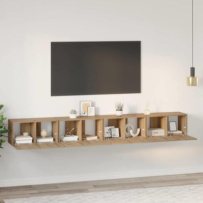 vidaXL TV Cabinet Set 4 pcs Artisan Oak Engineered Wood