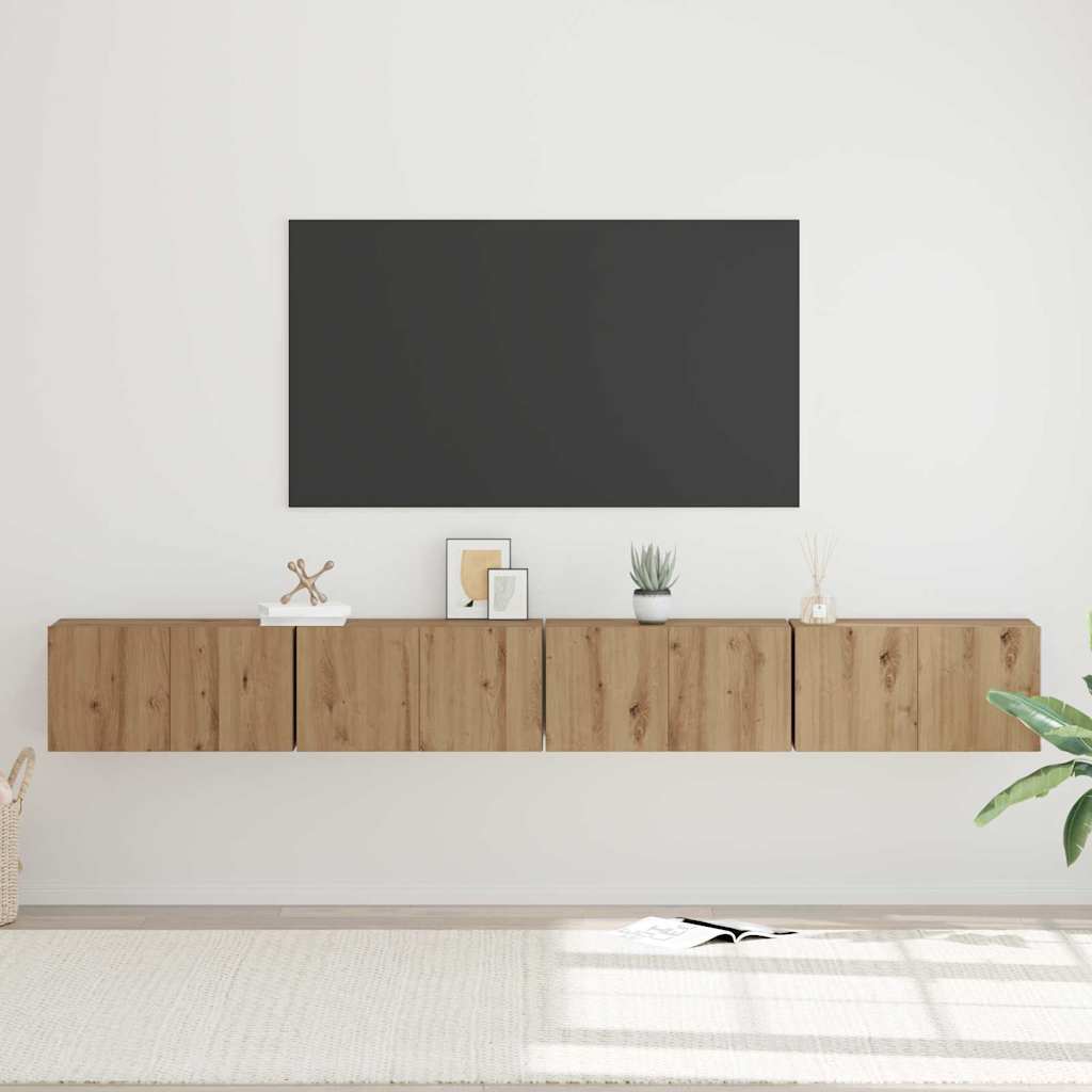 vidaXL TV Cabinet Set 4 pcs Artisan Oak Engineered Wood