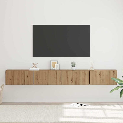 vidaXL TV Cabinet Set 4 pcs Artisan Oak Engineered Wood