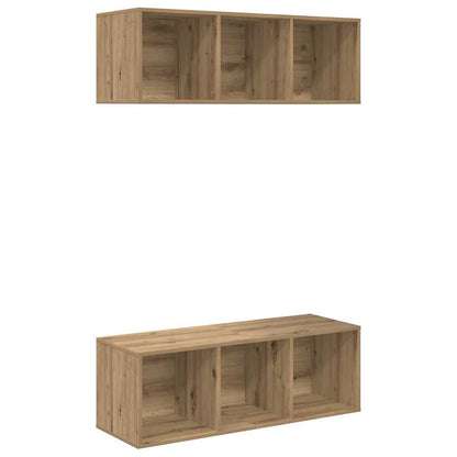 vidaXL TV Cabinet Set 2 pcs Artisan Oak Engineered Wood
