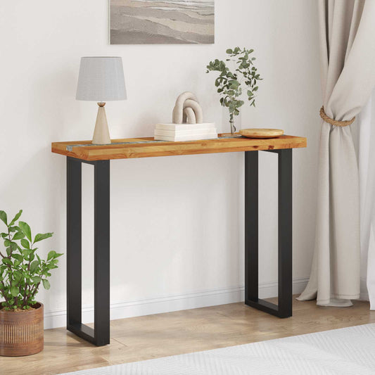 vidaXL Console Table Brown 100 x 35 x 75 cm Solid Teak Wood