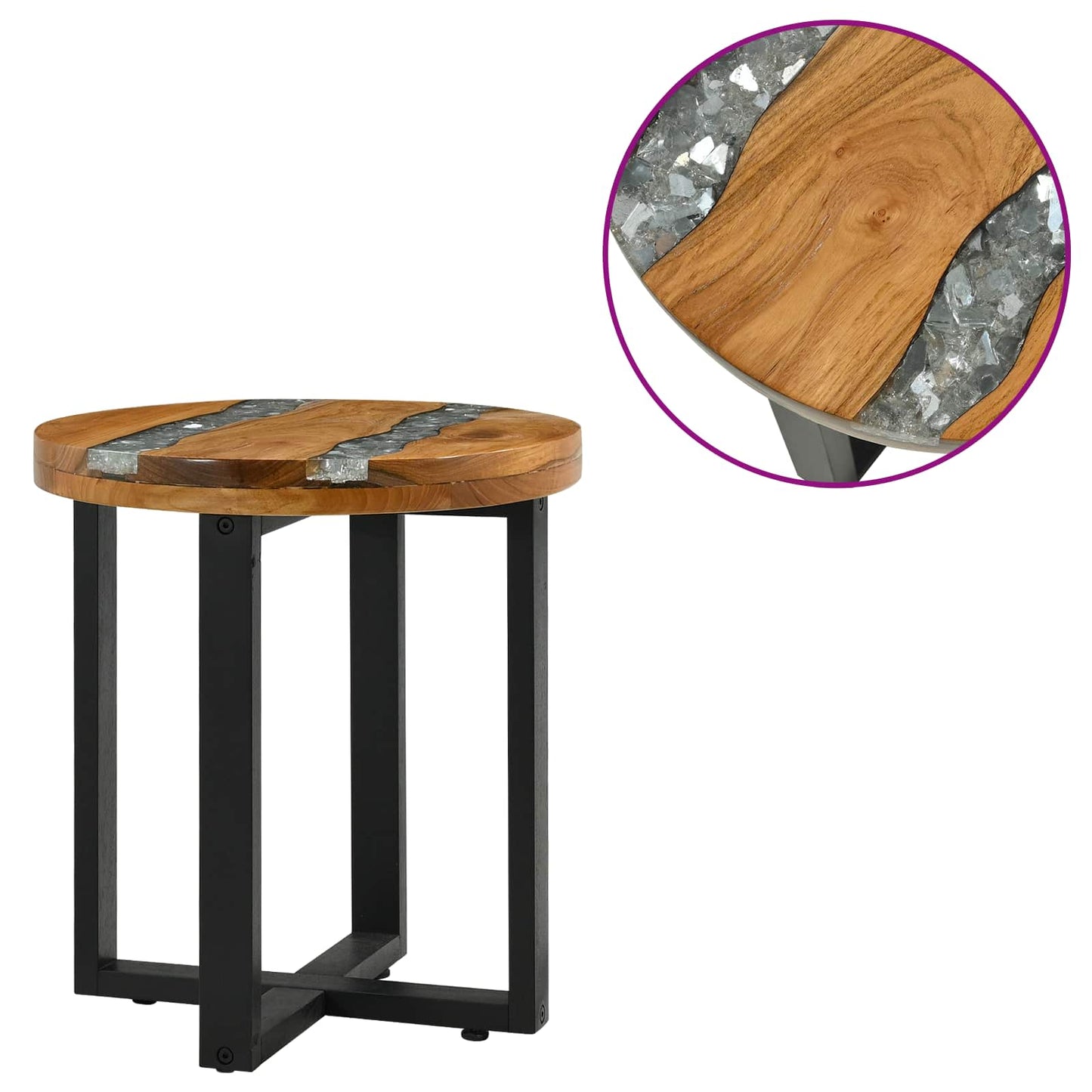 vidaXL Coffee Table Brown 40 x 40 x 45 cm Solid Teak Wood