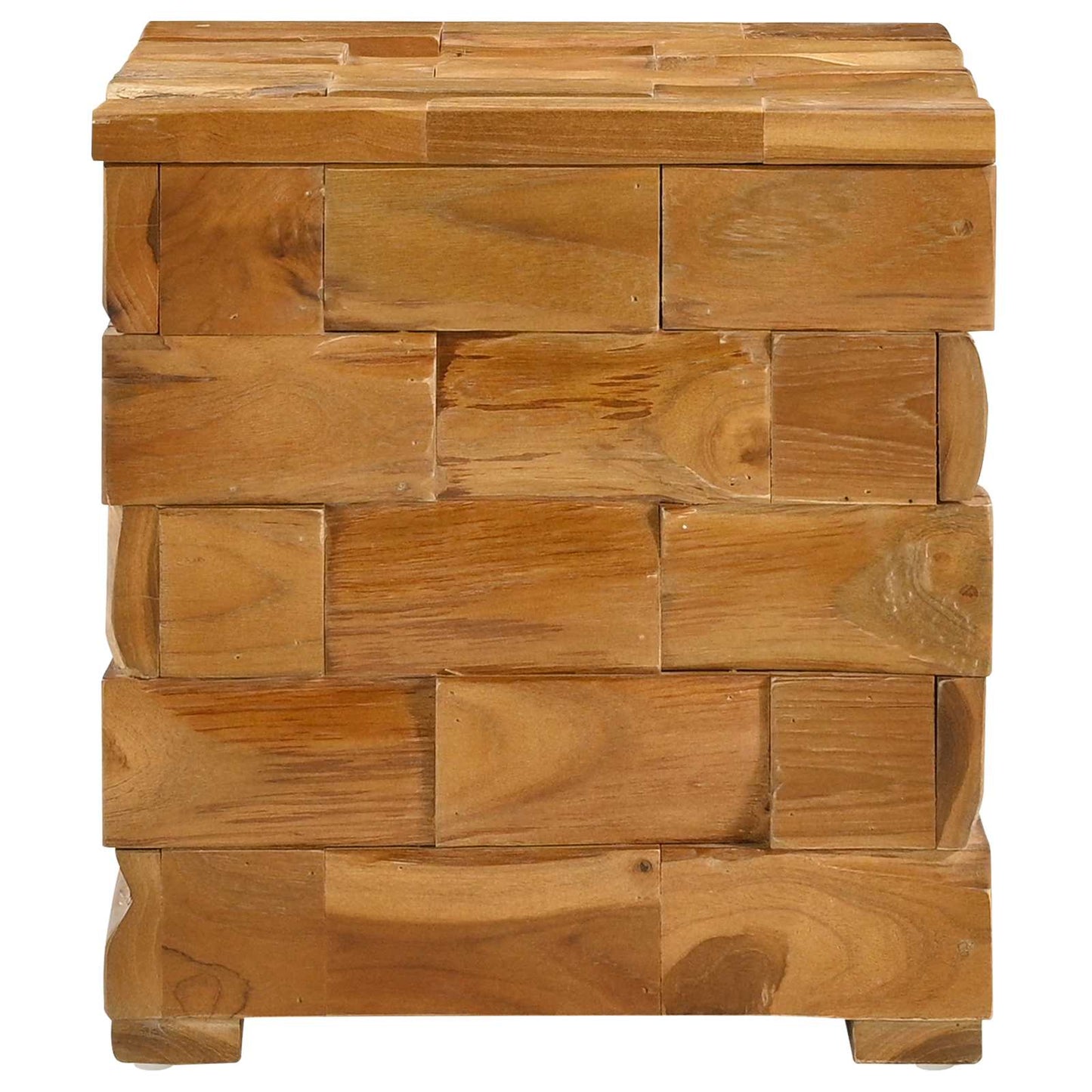 vidaXL Storage Stool Brown 40 x 40 x 45 cm Solid Teak Wood