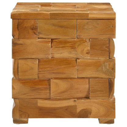 vidaXL Storage Stool Brown 40 x 40 x 45 cm Solid Teak Wood