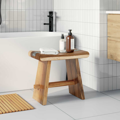 vidaXL Bathroom Stool Natural 50 x 30 x 45 cm Natural Wood