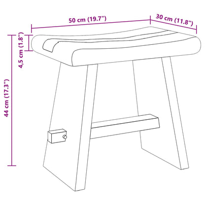 vidaXL Bathroom Stool Natural 50 x 30 x 45 cm Natural Wood