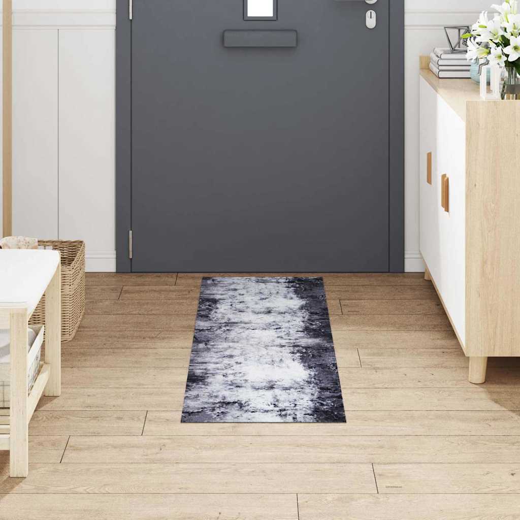 vidaXL Kitchen Rug Grey 150 x 45 cm Velvet