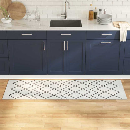 vidaXL Kitchen Rug White 180 x 60 cm Velvet