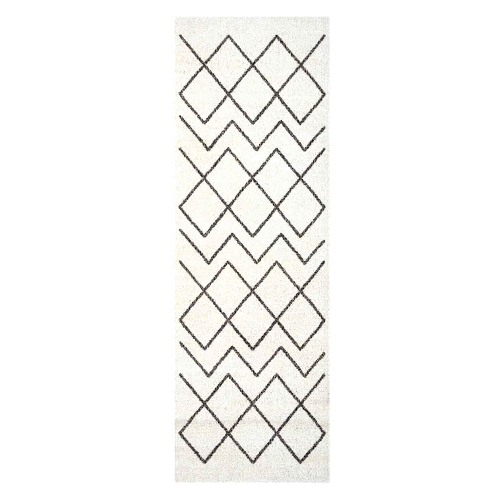 vidaXL Kitchen Rug White 180 x 60 cm Velvet