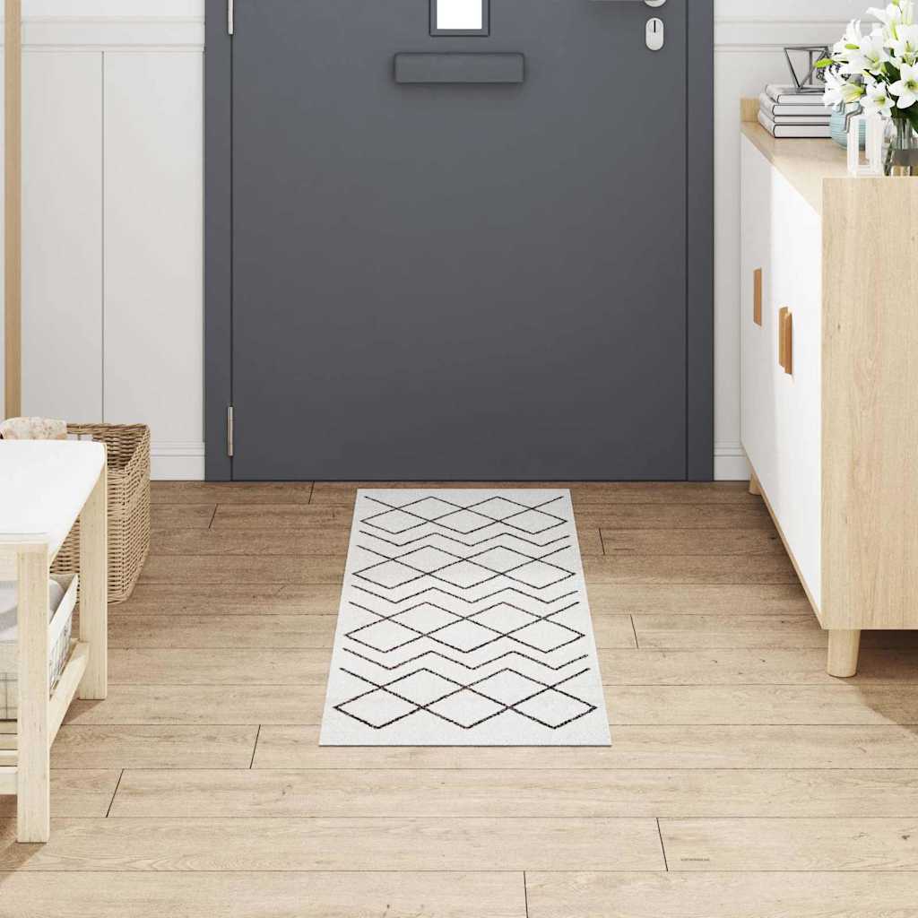 vidaXL Kitchen Rug White 150 x 45 cm Velvet