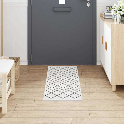 vidaXL Kitchen Rug White 150 x 45 cm Velvet