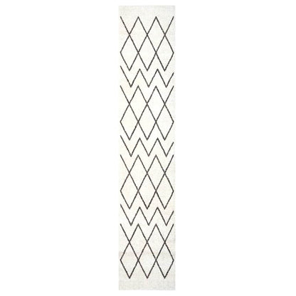 vidaXL Kitchen Rug White 300 x 60 cm Velvet