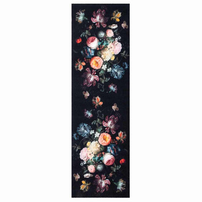 vidaXL Kitchen Rug Black 150 x 45 cm Velvet