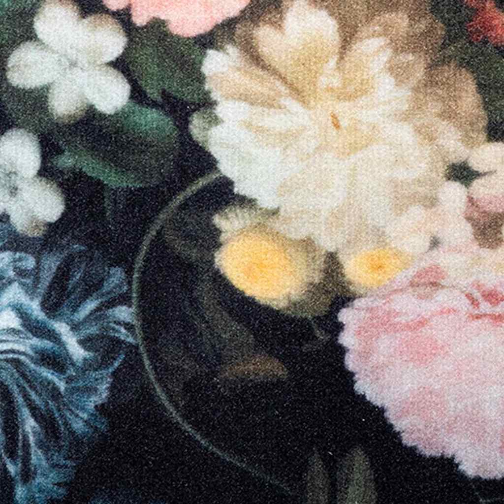 vidaXL Kitchen Rug Black 300 x 60 cm Velvet