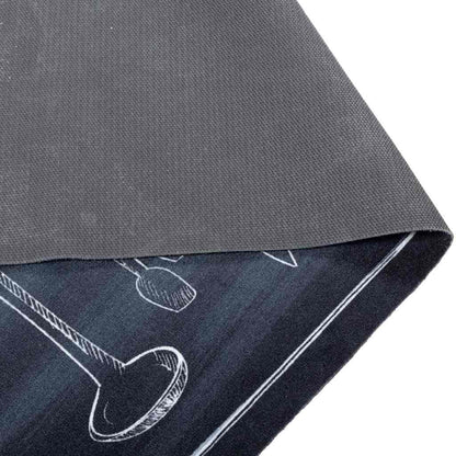 vidaXL Kitchen Rug Black 180 x 60 cm Velvet