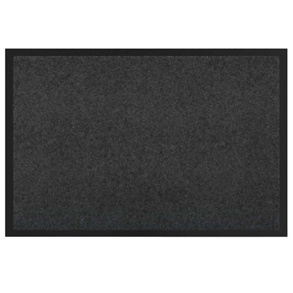 vidaXL Door Mat Anthracite 120 x 80 x 1.2 cm Teddy Fabric
