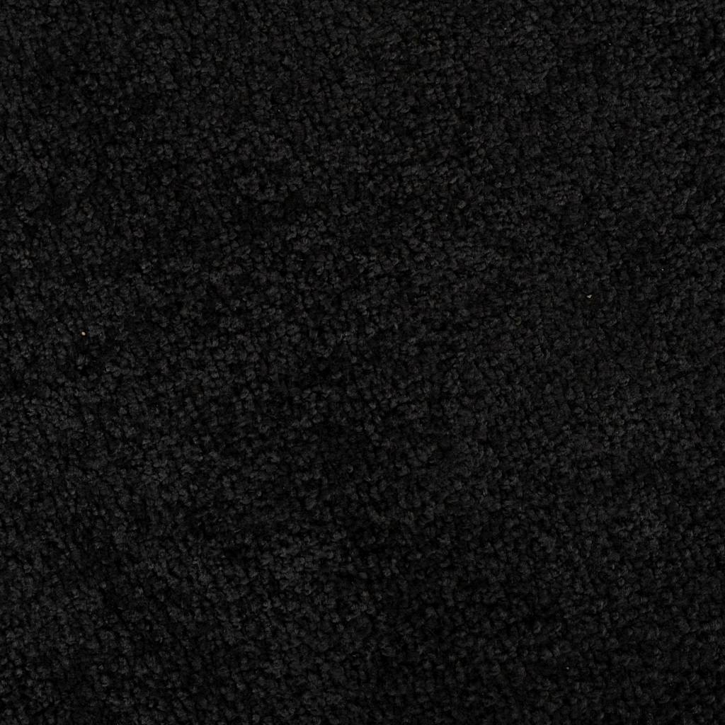 vidaXL Door Mat Black 80 x 60 x 1.2 cm Teddy Fabric