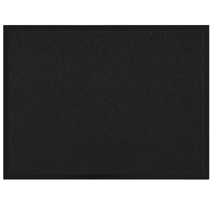 vidaXL Door Mat Black 80 x 60 x 1.2 cm Teddy Fabric