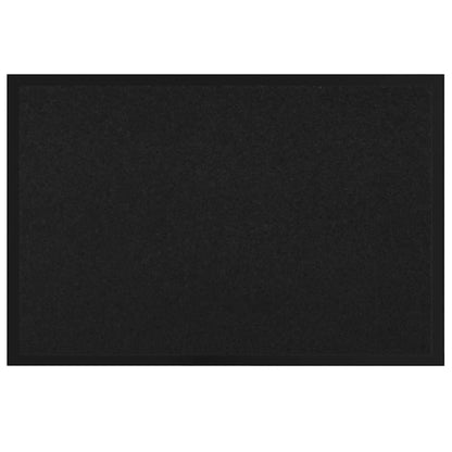 vidaXL Door Mat Black 120 x 80 x 1.2 cm Teddy Fabric