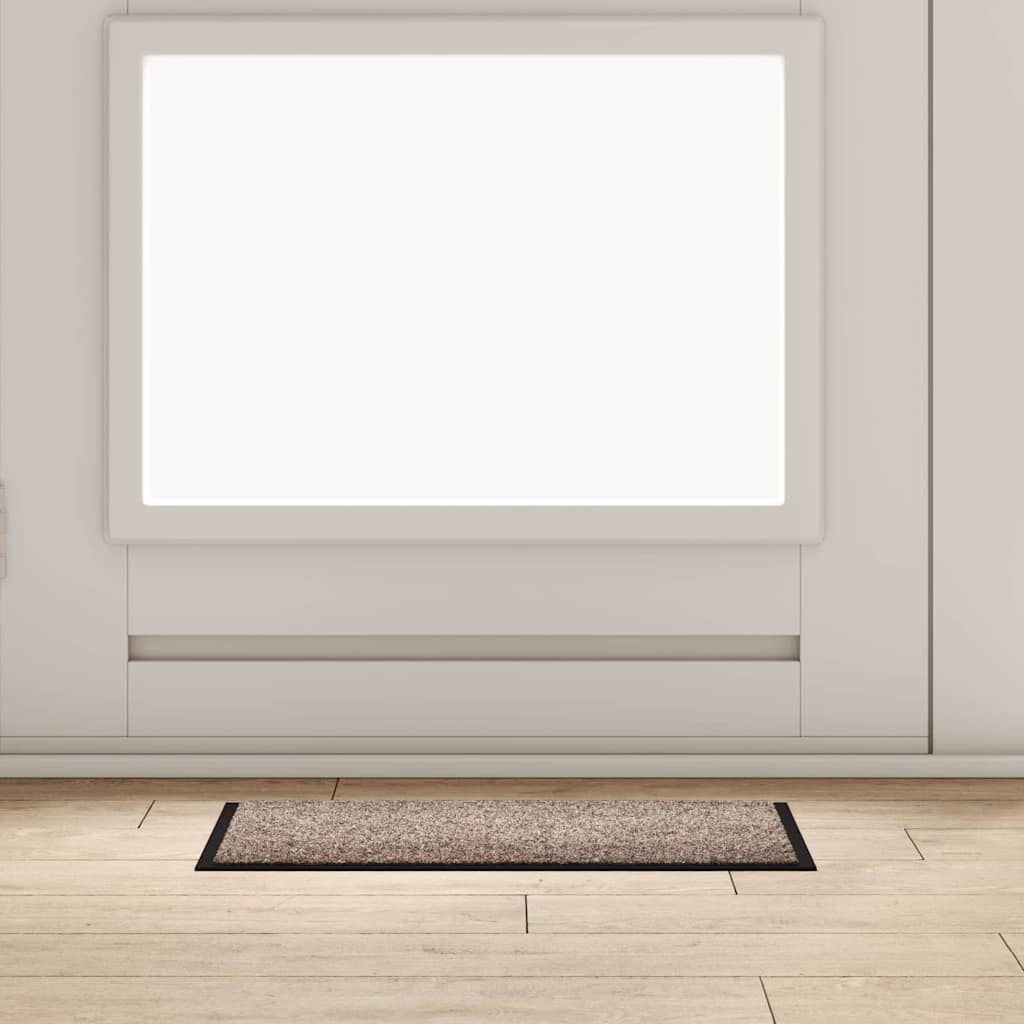 vidaXL Door Mat Beige 60 x 40 x 1.2 cm Teddy Fabric