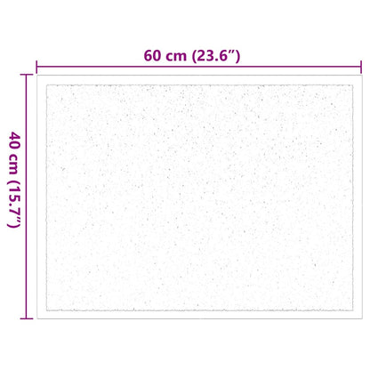 vidaXL Door Mat Beige 60 x 40 x 1.2 cm Teddy Fabric