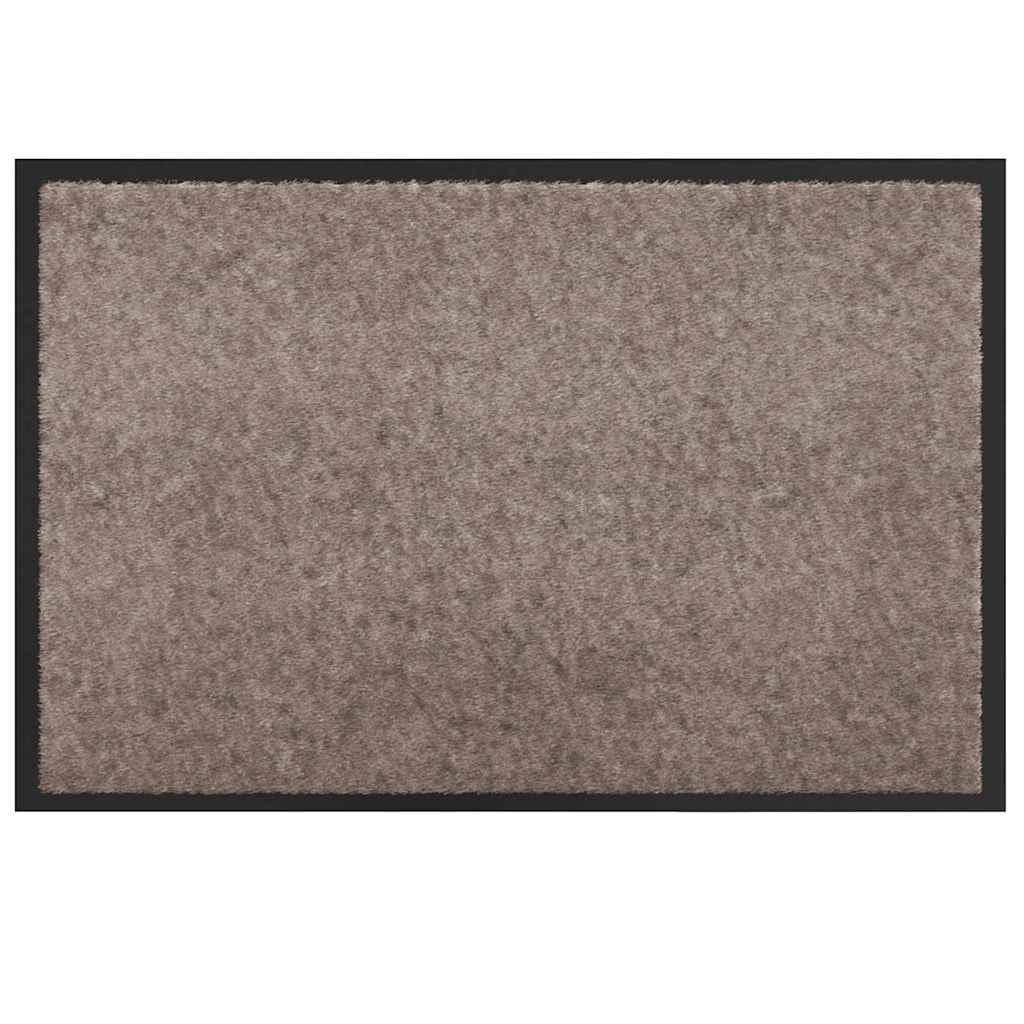 vidaXL Door Mat Beige 60 x 40 x 1.2 cm Teddy Fabric