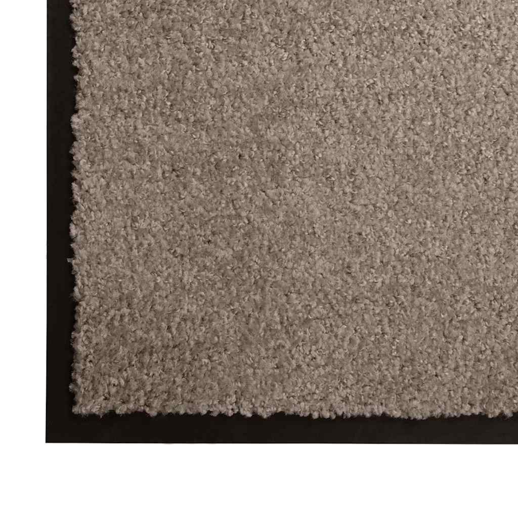 vidaXL Door Mat Beige 80 x 60 x 1.2 cm Teddy Fabric