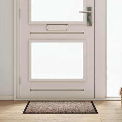 vidaXL Door Mat Beige 80 x 60 x 1.2 cm Teddy Fabric