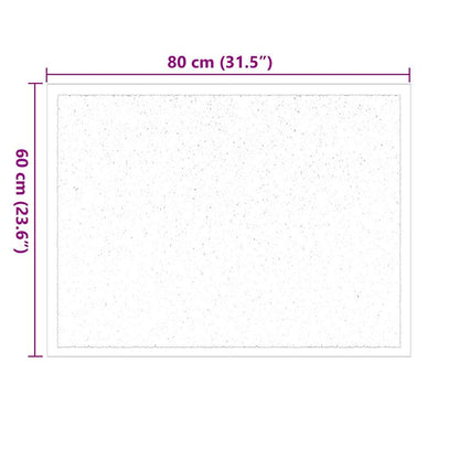 vidaXL Door Mat Beige 80 x 60 x 1.2 cm Teddy Fabric