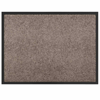 vidaXL Door Mat Beige 80 x 60 x 1.2 cm Teddy Fabric