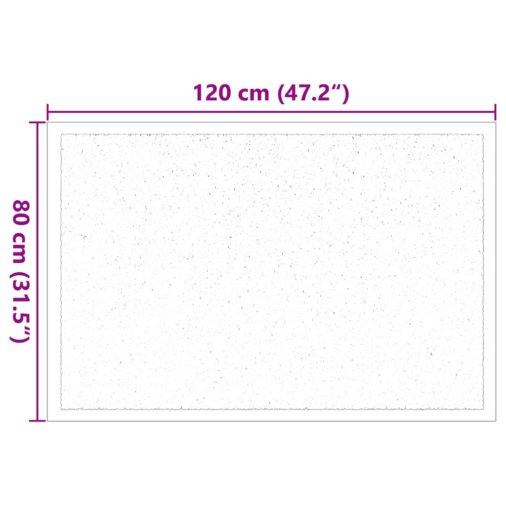vidaXL Door Mat Beige 120 x 80 x 1.2 cm Teddy Fabric