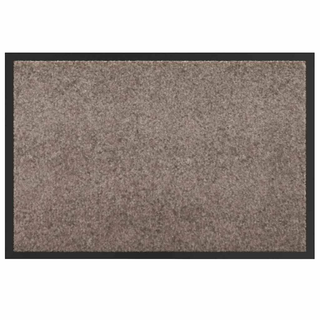 vidaXL Door Mat Beige 120 x 80 x 1.2 cm Teddy Fabric