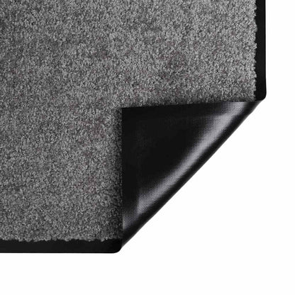 vidaXL Door Mat Light Grey 60 x 40 x 1.2 cm Teddy Fabric