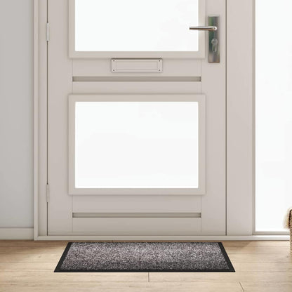 vidaXL Door Mat Light Grey 80 x 60 x 1.2 cm Teddy Fabric