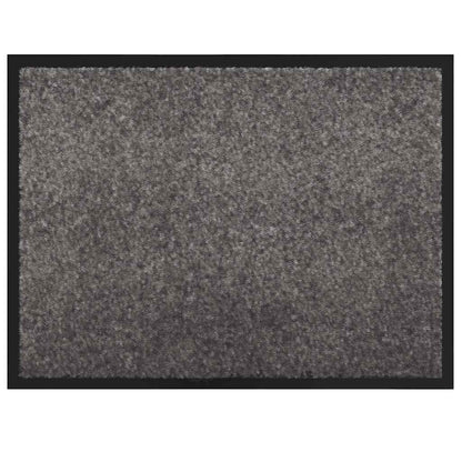 vidaXL Door Mat Light Grey 80 x 60 x 1.2 cm Teddy Fabric