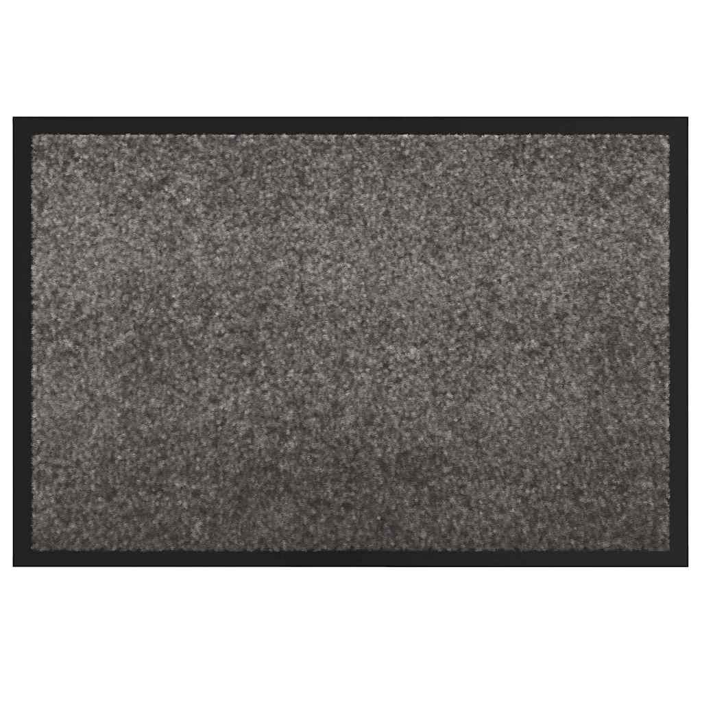 vidaXL Door Mat Light Grey 120 x 80 x 1.2 cm Teddy Fabric