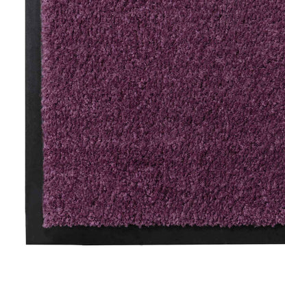 vidaXL Door Mat Bordeaux 60 x 40 x 1.2 cm Teddy Fabric