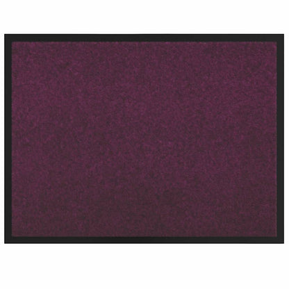 vidaXL Door Mat Bordeaux 80 x 60 x 1.2 cm Teddy Fabric