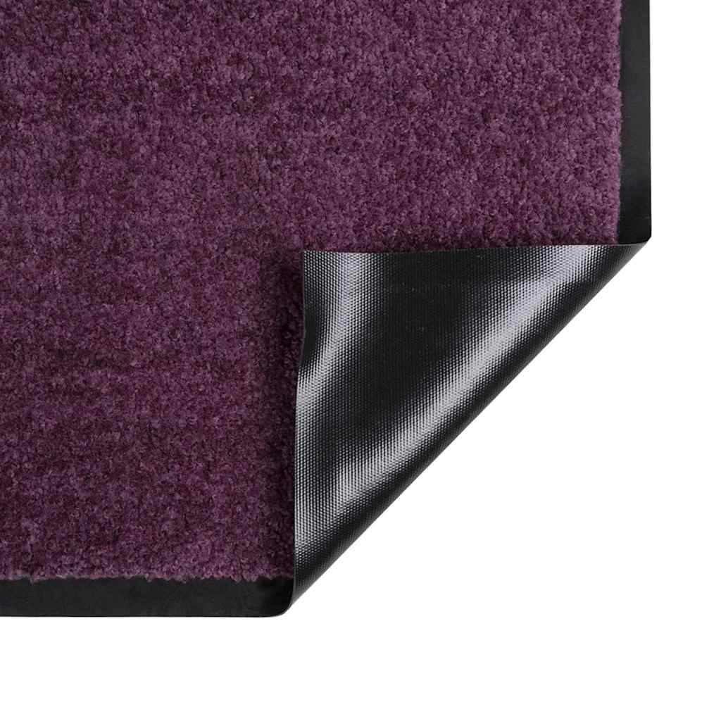 vidaXL Door Mat Bordeaux 120 x 80 x 1.2 cm Teddy Fabric