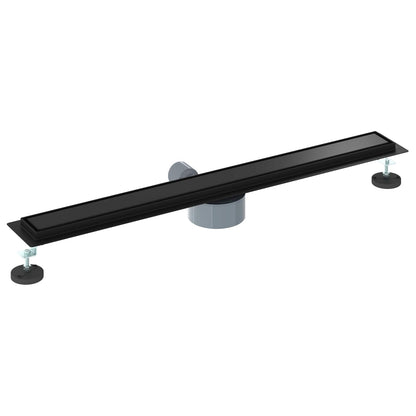 vidaXL Shower Drain 2-in-1 with 360° Siphon Black 80 cm