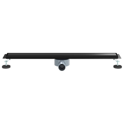 vidaXL Shower Drain 2-in-1 with 360° Siphon Black 80 cm