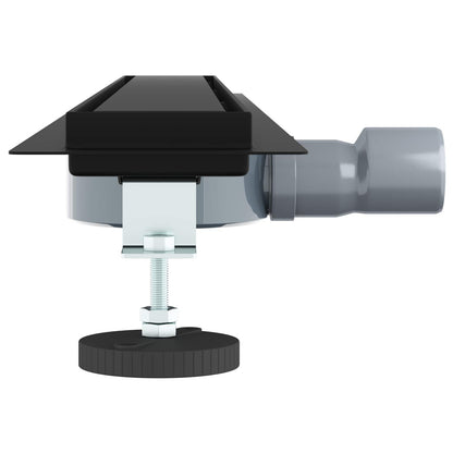 vidaXL Shower Drain 2-in-1 with 360° Siphon Black 80 cm