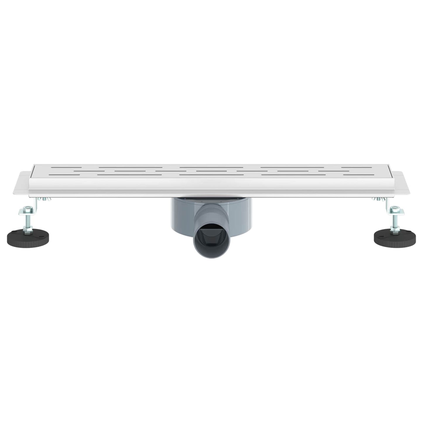 vidaXL Shower Drain Line Design with 360° Siphon Silver 50 cm