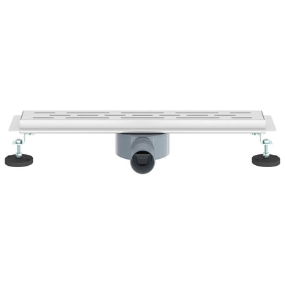 vidaXL Shower Drain Line Design with 360° Siphon Silver 50 cm
