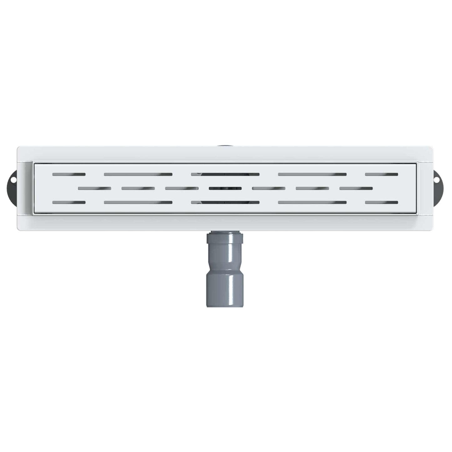 vidaXL Shower Drain Line Design with 360° Siphon Silver 50 cm